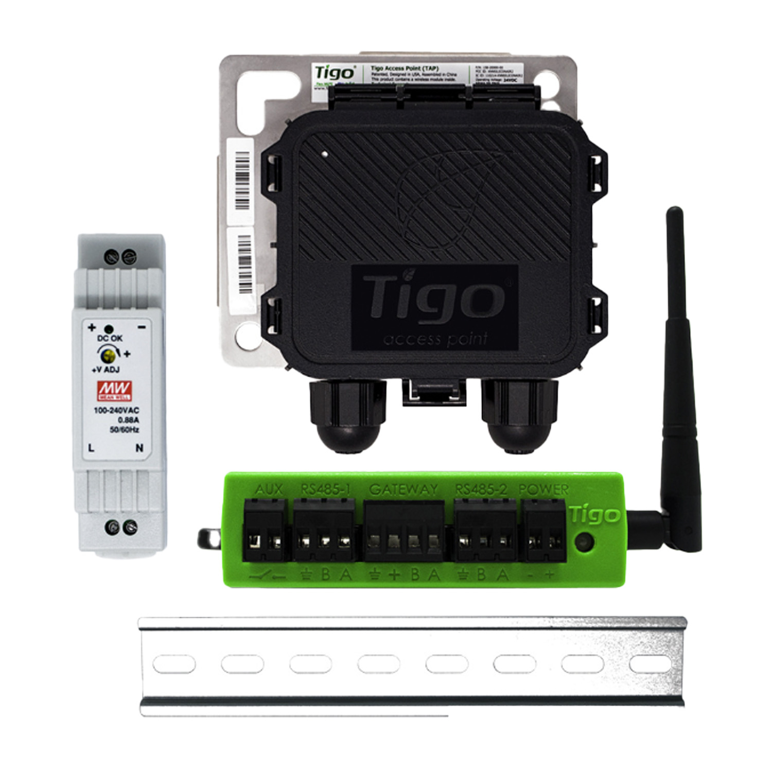 KIT TIGO CCA: CCA + TAP + Fuente de alimentación de riel DIN