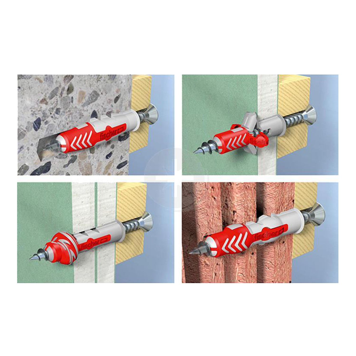 Anclajes FISCHER Duopower 6x30 / paquete de 100 unidades