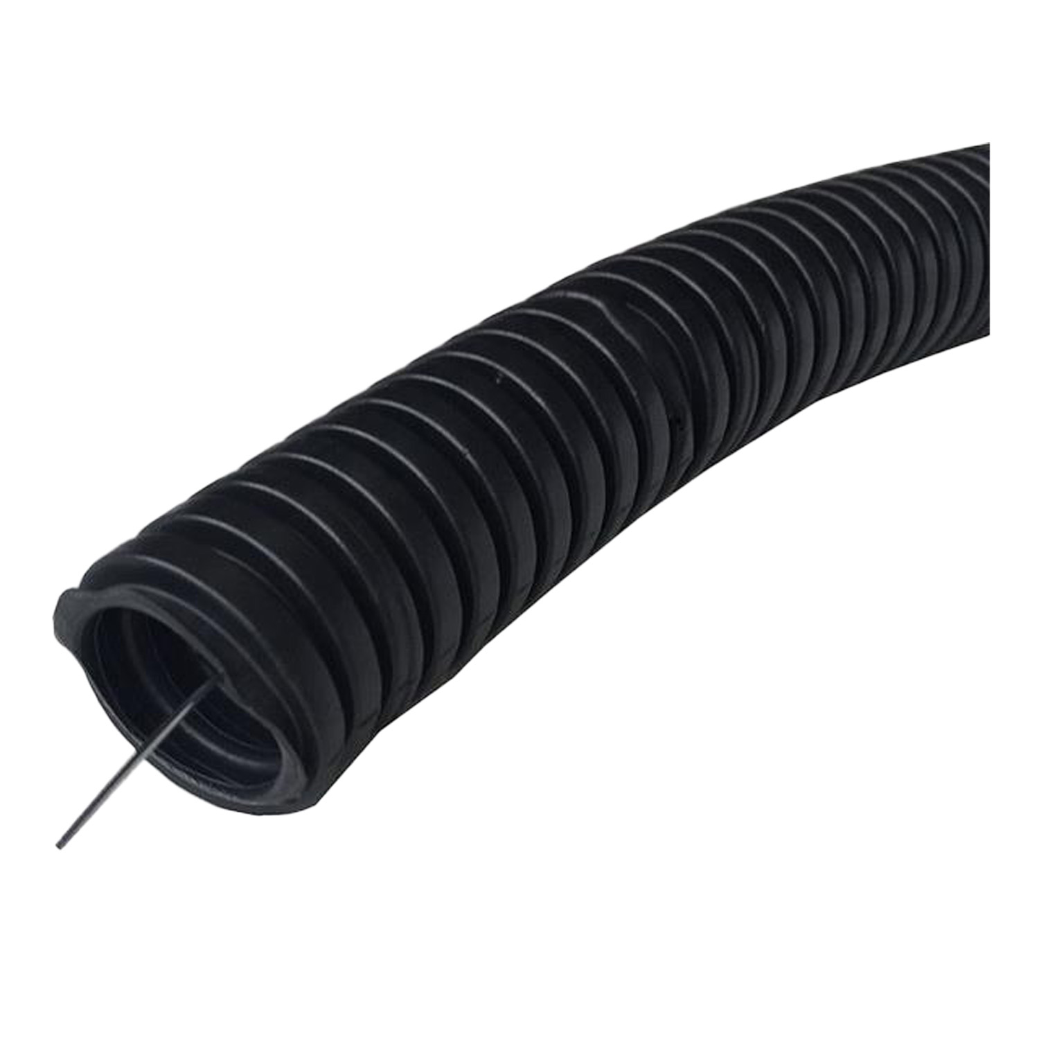 Tubo corrugado / conducto 25/18,2 750N UV - negro con control remoto / rollo de 50m